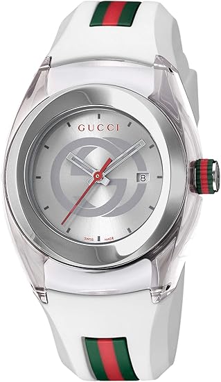 Amazon.co.jp: [グッチ] 腕時計 Watch SYNC レッド文字盤